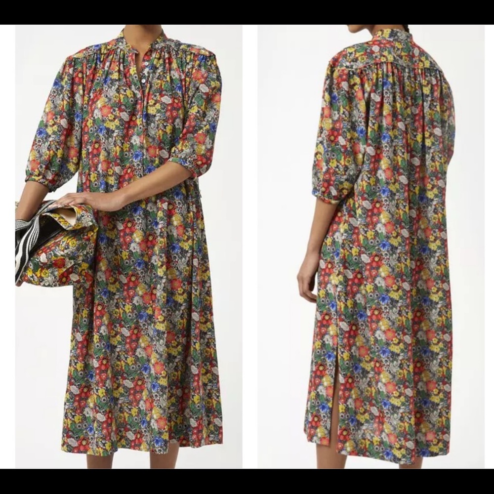 Rebecca Minkoff Tina Tie Waist Floral Midi Dress